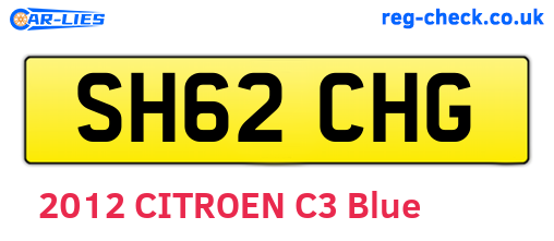 SH62CHG are the vehicle registration plates.