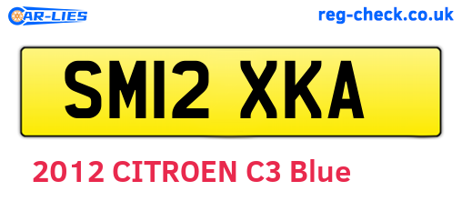SM12XKA are the vehicle registration plates.