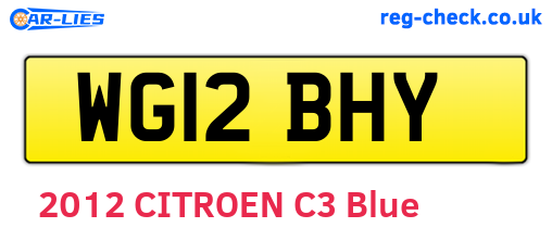 WG12BHY are the vehicle registration plates.