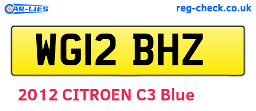 WG12BHZ are the vehicle registration plates.