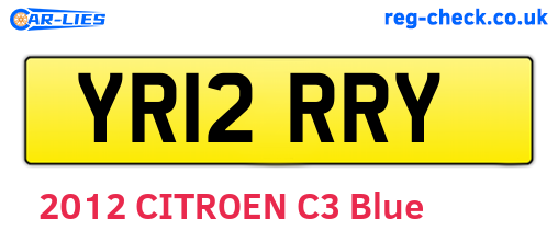 YR12RRY are the vehicle registration plates.