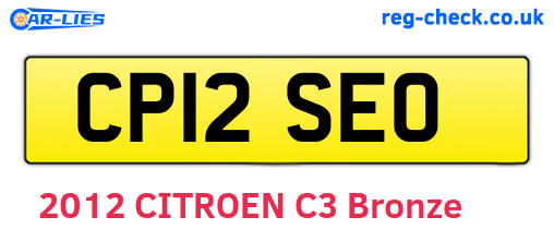 CP12SEO are the vehicle registration plates.