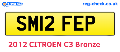 SM12FEP are the vehicle registration plates.