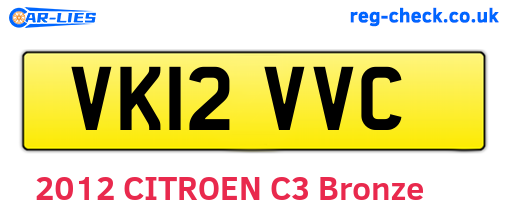 VK12VVC are the vehicle registration plates.