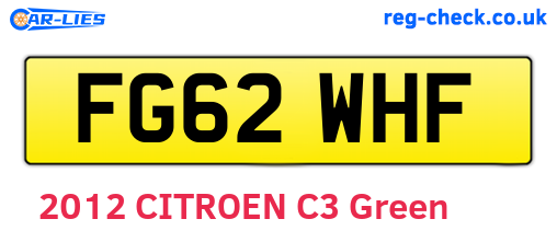 FG62WHF are the vehicle registration plates.