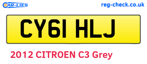 CY61HLJ are the vehicle registration plates.