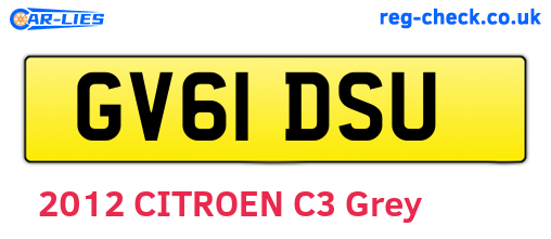 GV61DSU are the vehicle registration plates.