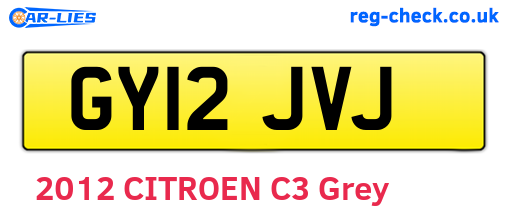 GY12JVJ are the vehicle registration plates.