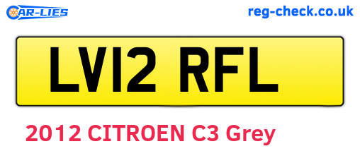 LV12RFL are the vehicle registration plates.