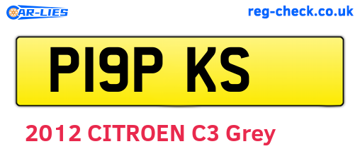 P19PKS are the vehicle registration plates.