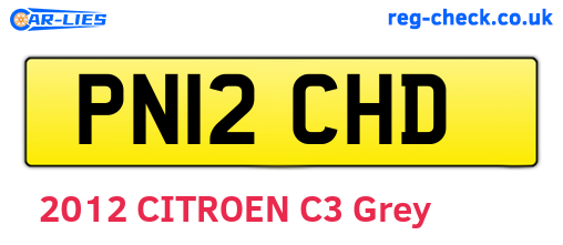 PN12CHD are the vehicle registration plates.