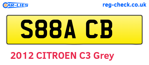 S88ACB are the vehicle registration plates.