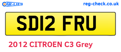 SD12FRU are the vehicle registration plates.