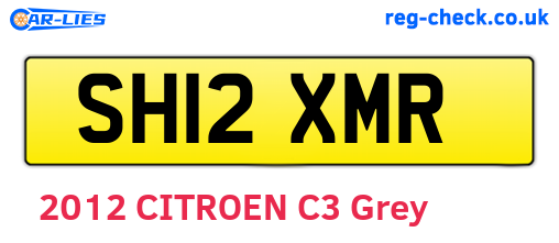 SH12XMR are the vehicle registration plates.