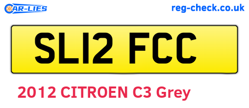 SL12FCC are the vehicle registration plates.