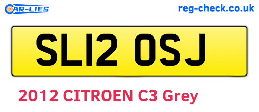 SL12OSJ are the vehicle registration plates.