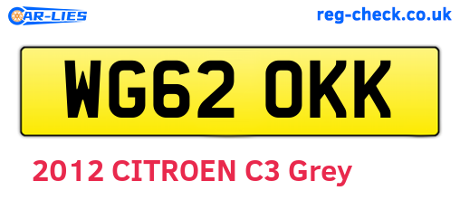 WG62OKK are the vehicle registration plates.