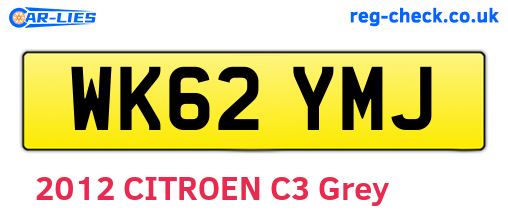 WK62YMJ are the vehicle registration plates.