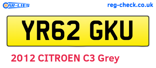 YR62GKU are the vehicle registration plates.
