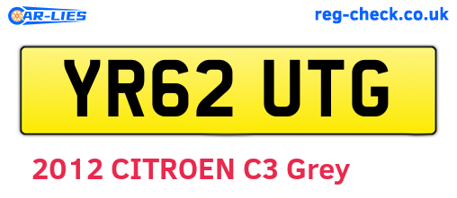 YR62UTG are the vehicle registration plates.