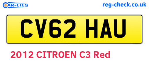 CV62HAU are the vehicle registration plates.