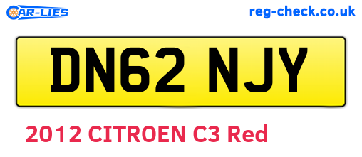 DN62NJY are the vehicle registration plates.