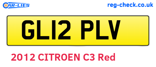 GL12PLV are the vehicle registration plates.
