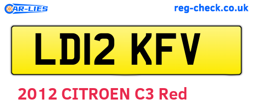 LD12KFV are the vehicle registration plates.