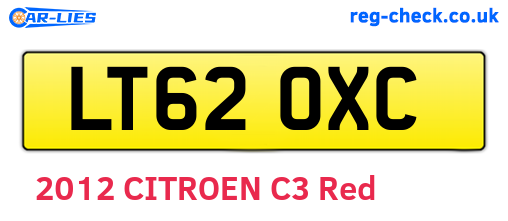 LT62OXC are the vehicle registration plates.