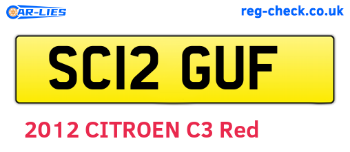 SC12GUF are the vehicle registration plates.