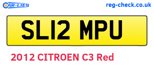 SL12MPU are the vehicle registration plates.