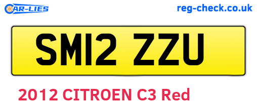 SM12ZZU are the vehicle registration plates.
