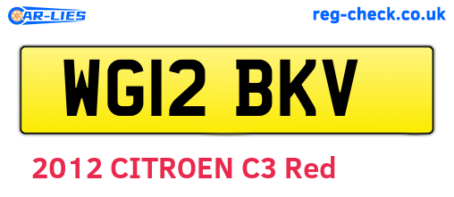 WG12BKV are the vehicle registration plates.
