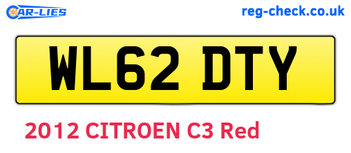 WL62DTY are the vehicle registration plates.