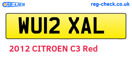 WU12XAL are the vehicle registration plates.