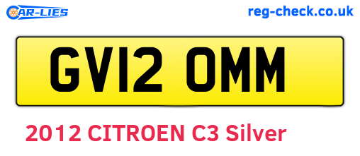 GV12OMM are the vehicle registration plates.