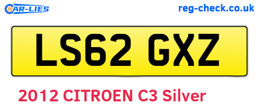 LS62GXZ are the vehicle registration plates.