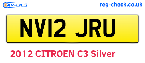 NV12JRU are the vehicle registration plates.