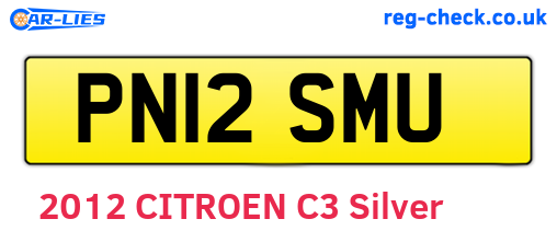 PN12SMU are the vehicle registration plates.