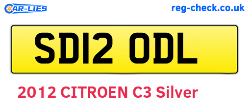 SD12ODL are the vehicle registration plates.