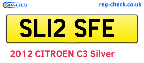 SL12SFE are the vehicle registration plates.