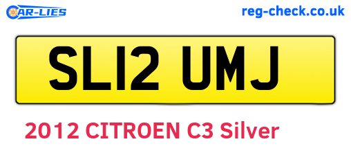 SL12UMJ are the vehicle registration plates.
