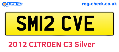 SM12CVE are the vehicle registration plates.