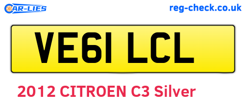 VE61LCL are the vehicle registration plates.
