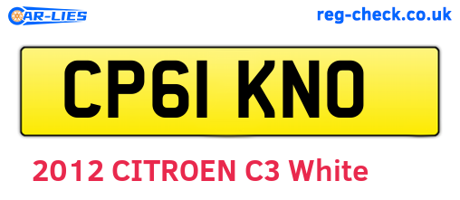 CP61KNO are the vehicle registration plates.