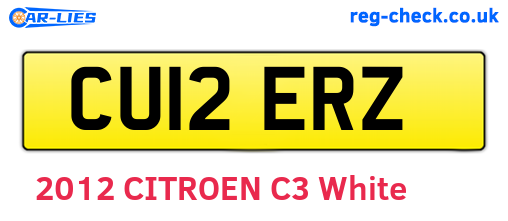 CU12ERZ are the vehicle registration plates.