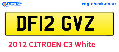 DF12GVZ are the vehicle registration plates.