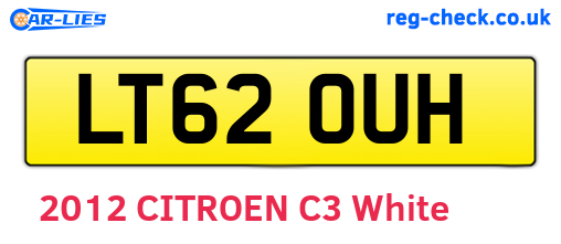 LT62OUH are the vehicle registration plates.