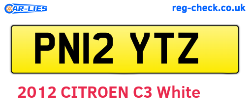 PN12YTZ are the vehicle registration plates.