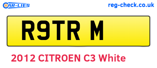 R9TRM are the vehicle registration plates.
